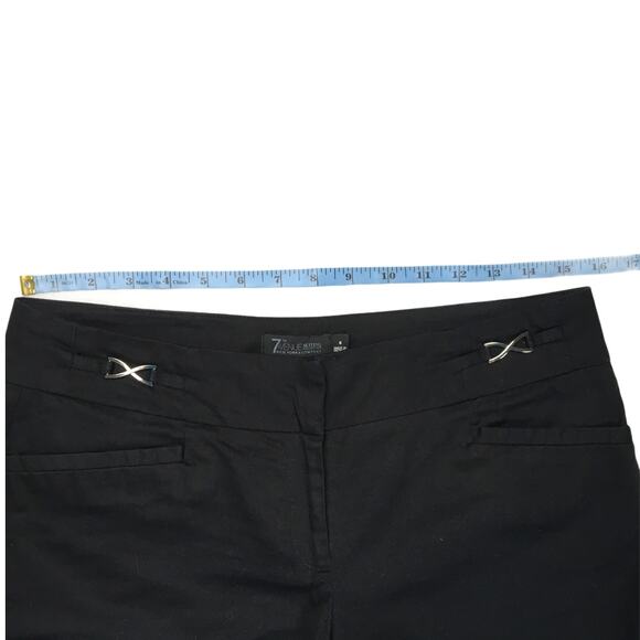 NY & Co 7th Ave Suiting Crop Dress Pants Capri Womens 6 Black Career Work Casual - Picture 3 of 10